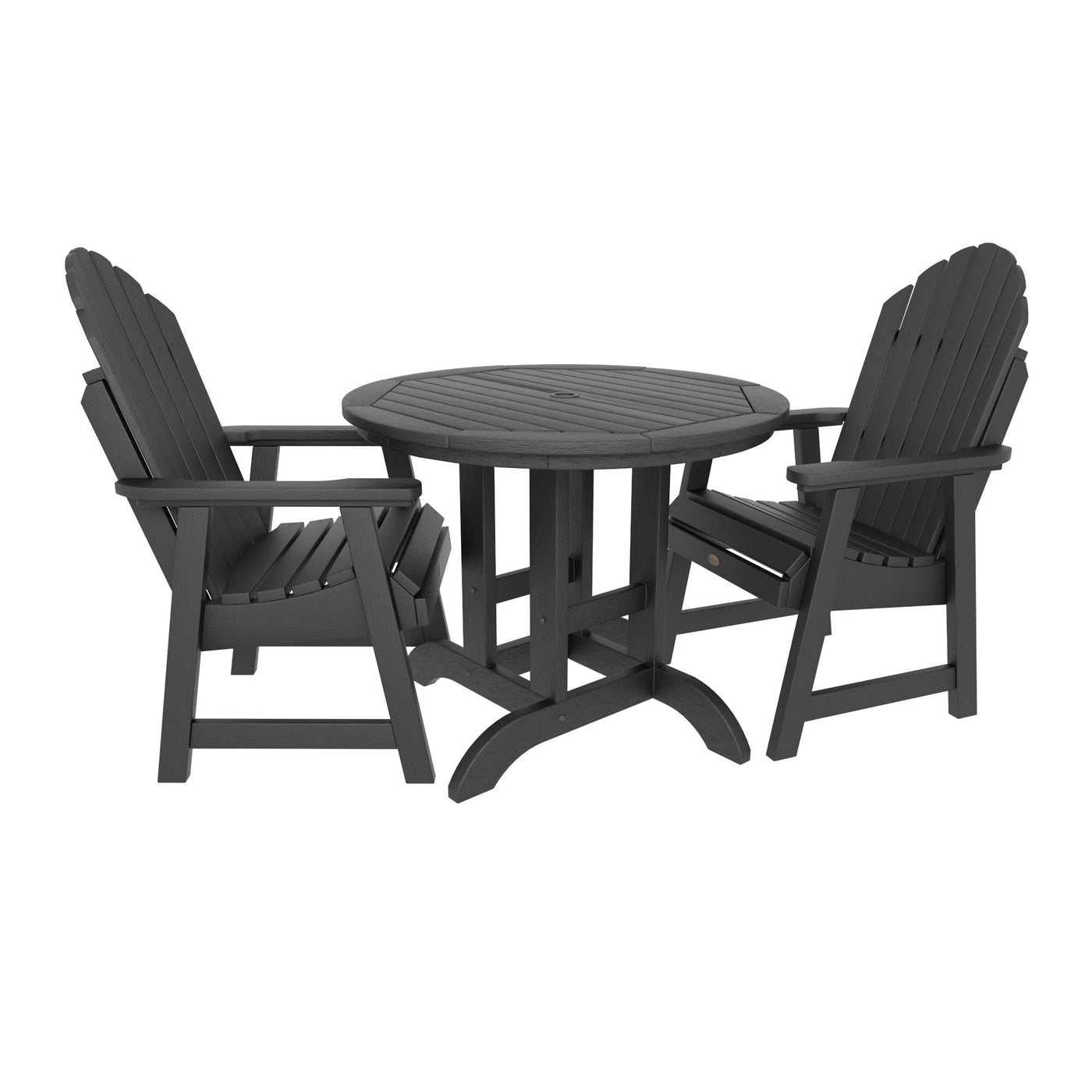 Hamilton 3pc 36in Round Dining Set - Dining Height Dining Highwood USA Black 