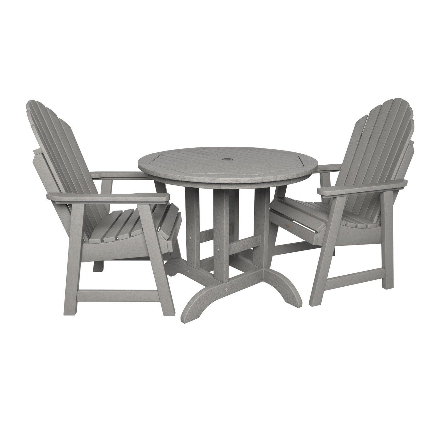 Hamilton 3pc 36in Round Dining Set - Dining Height Dining Highwood USA Harbor Gray 