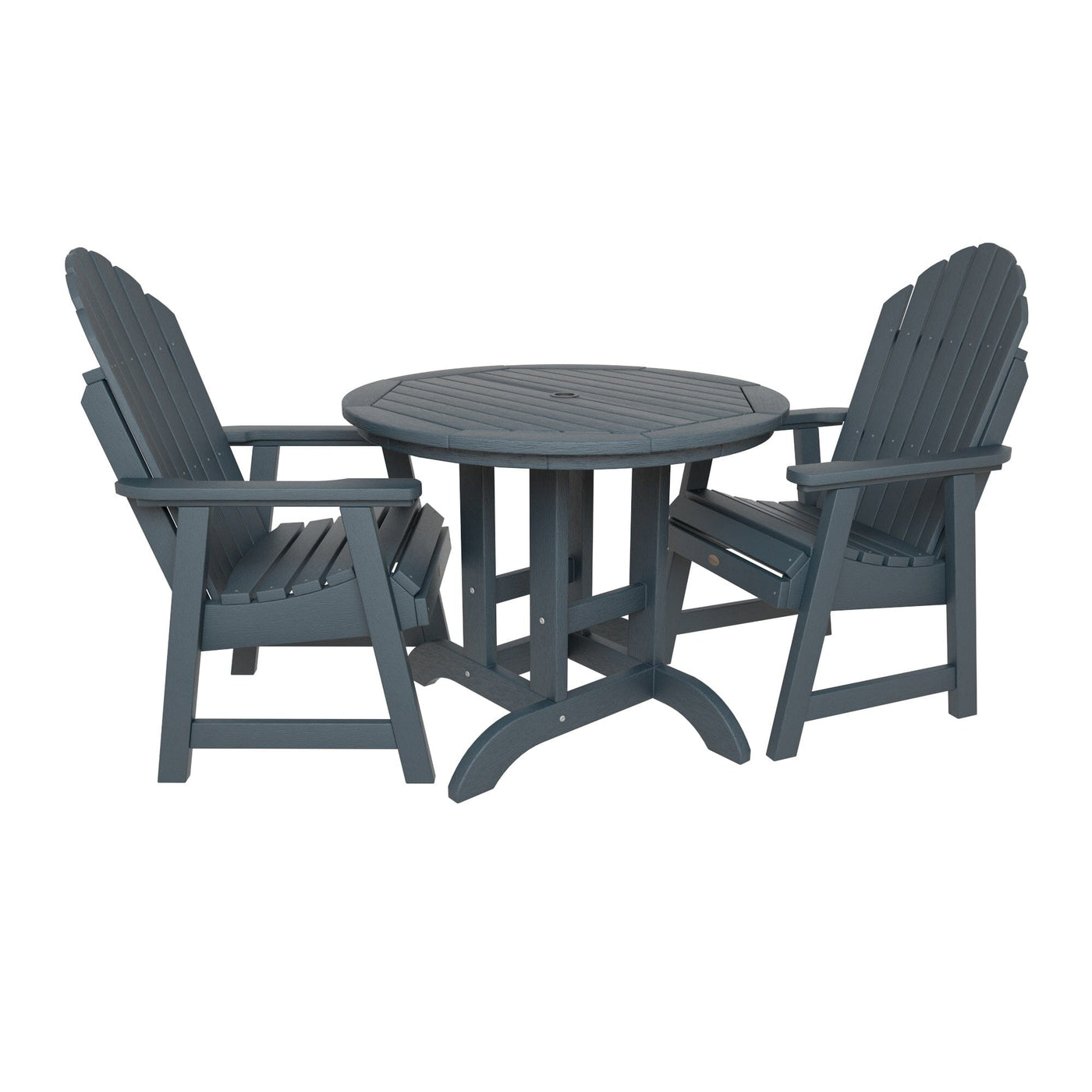 Hamilton 3pc 36in Round Dining Set - Dining Height Dining Highwood USA Nantucket Blue 