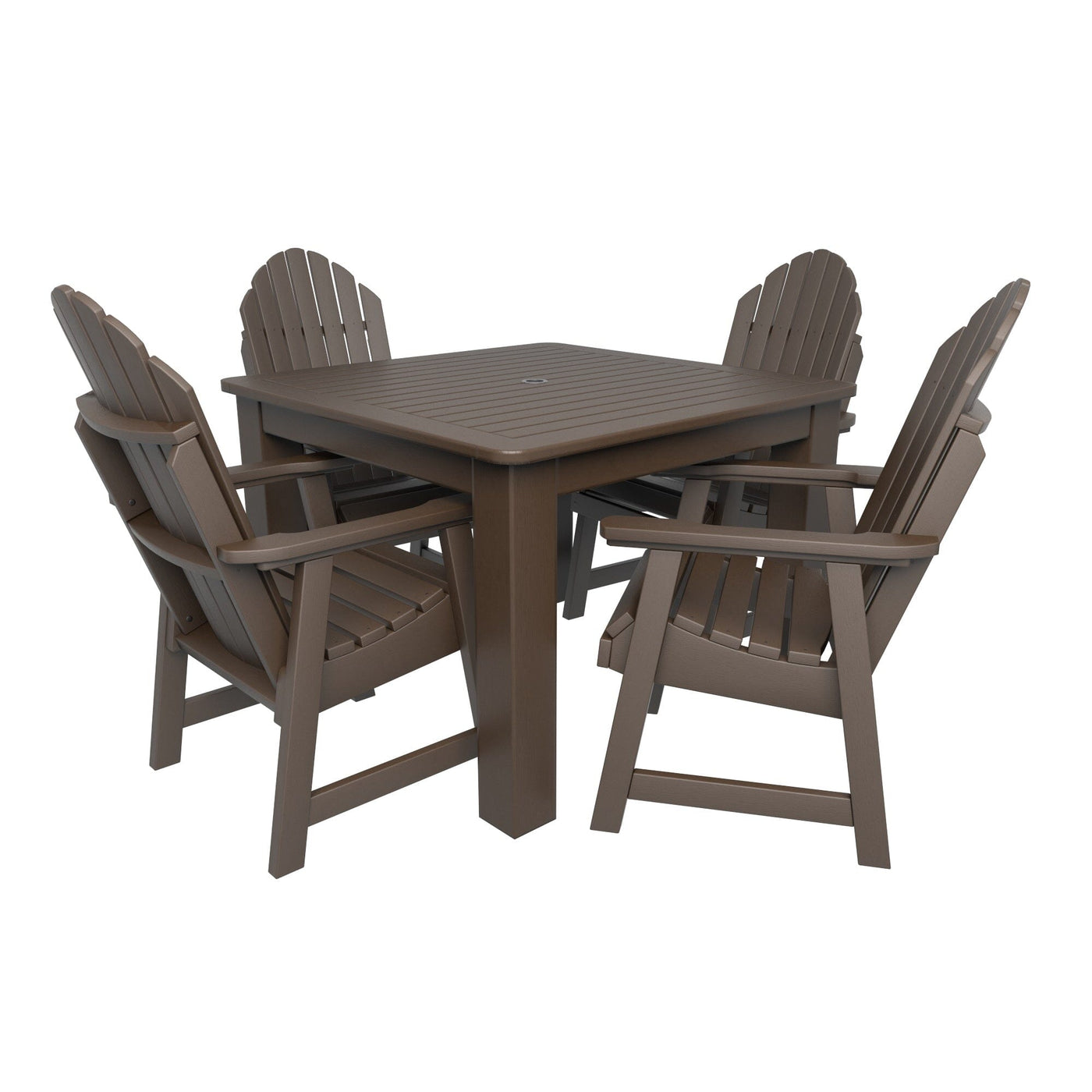 Hamilton 5pc Square Dining Set 42in x 42in - Dining Height Dining Highwood USA Weathered Acorn 