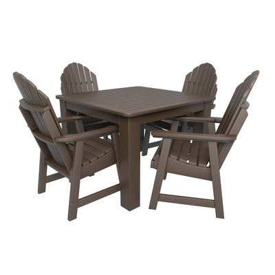 Hamilton 5pc Square Dining Set 42in x 42in - Dining Height Dining Highwood USA Weathered Acorn 