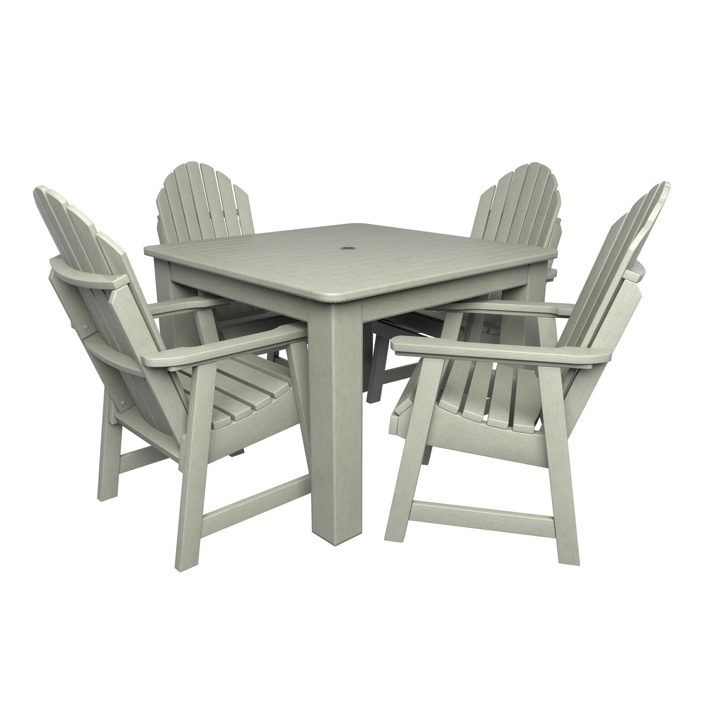 Hamilton 5pc Square Dining Set 42in x 42in - Dining Height Dining Highwood USA Eucalyptus 
