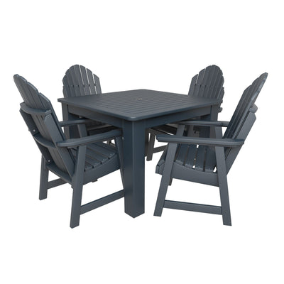 Hamilton 5pc Square Dining Set 42in x 42in - Dining Height Dining Highwood USA Federal Blue 