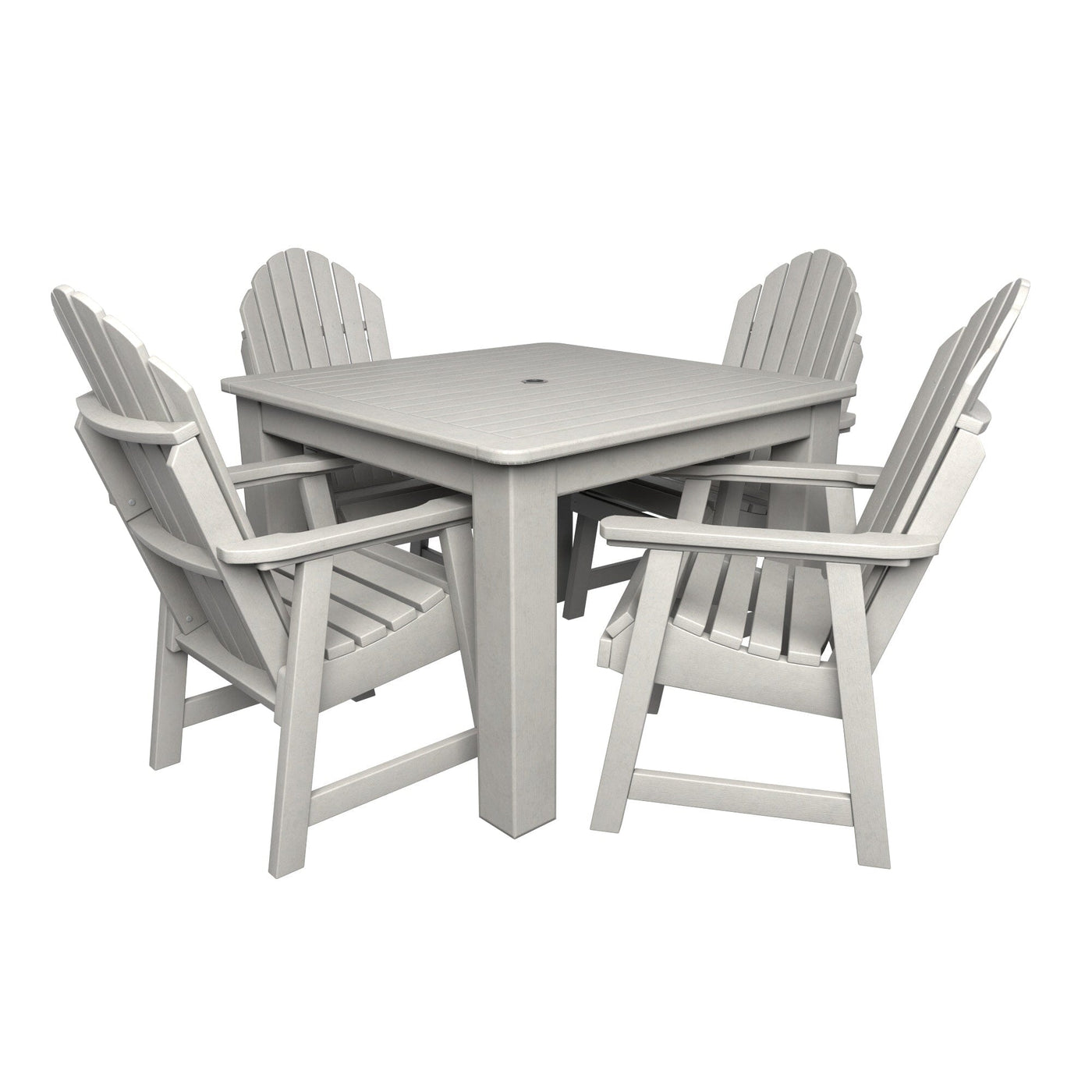 Hamilton 5pc Square Dining Set 42in x 42in - Dining Height Dining Highwood USA Harbor Gray 