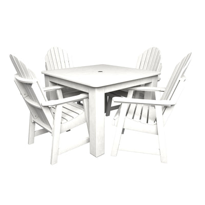 Hamilton 5pc Square Dining Set 42in x 42in - Dining Height Dining Highwood USA White 