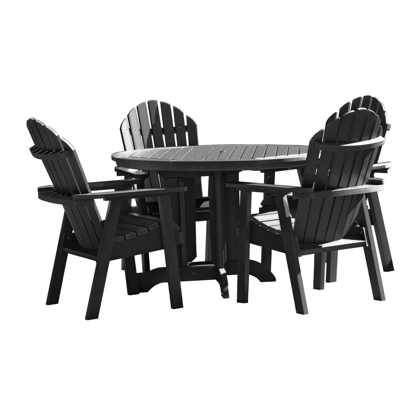 Hamilton 5pc 48in Round Dining Set - Dining Height Dining Highwood USA Black 