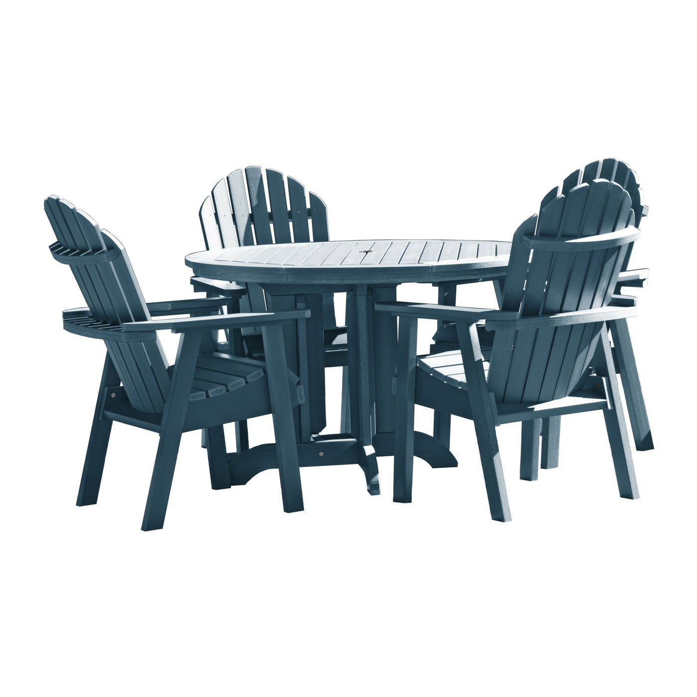 Hamilton 5pc 48in Round Dining Set - Dining Height Dining Highwood USA Nantucket Blue 