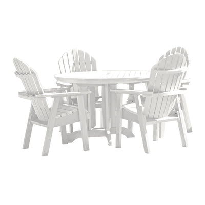 Hamilton 5pc 48in Round Dining Set - Dining Height Dining Highwood USA White 