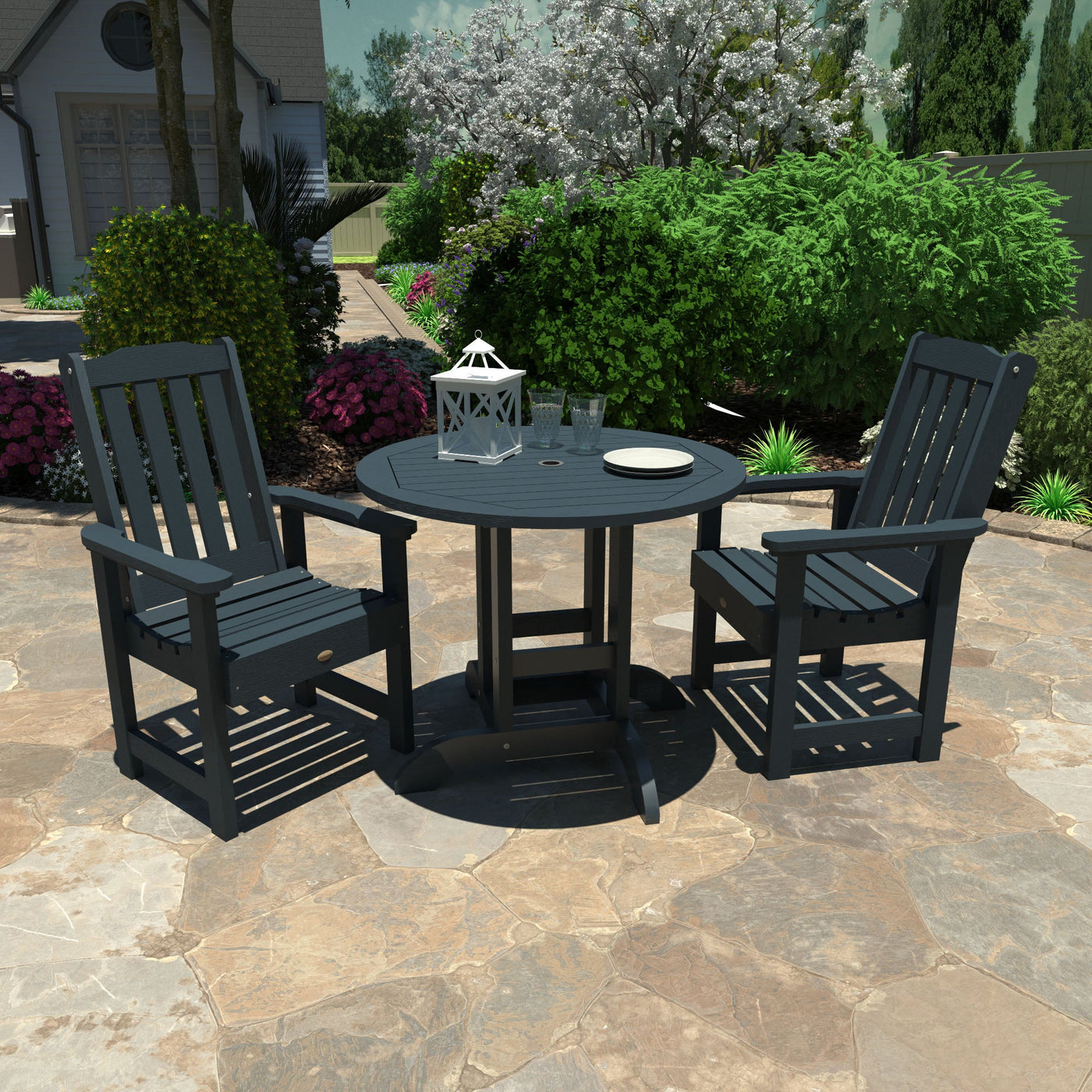 Lehigh 3pc 36in Round Dining Set - Dining Height Dining Highwood USA 