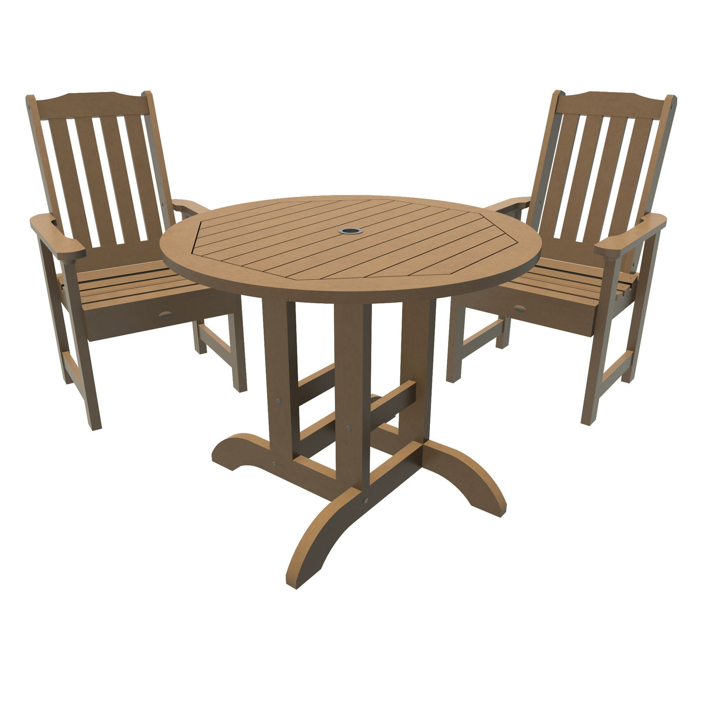 Lehigh 3pc 36in Round Dining Set - Dining Height Dining Highwood USA Toffee 