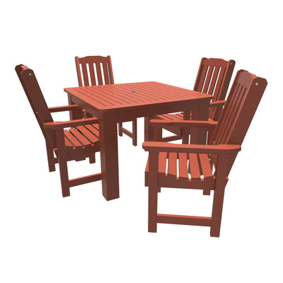 Lehigh 5pc Square Dining Set 42in x 42in - Dining Height Dining Highwood USA Rustic Red 