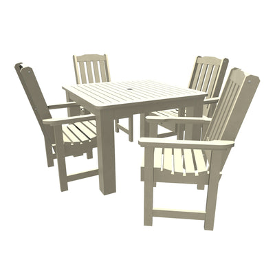 Lehigh 5pc Square Dining Set 42in x 42in - Dining Height Dining Highwood USA Whitewash 