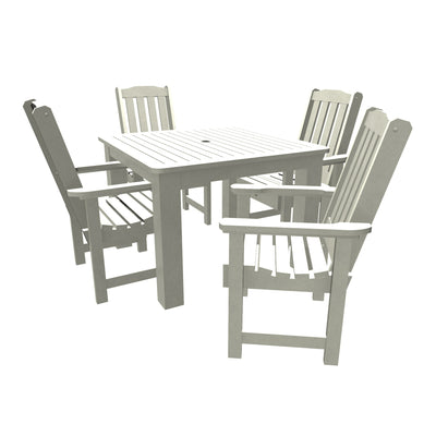Lehigh 5pc Square Dining Set 42in x 42in - Dining Height Dining Highwood USA White 