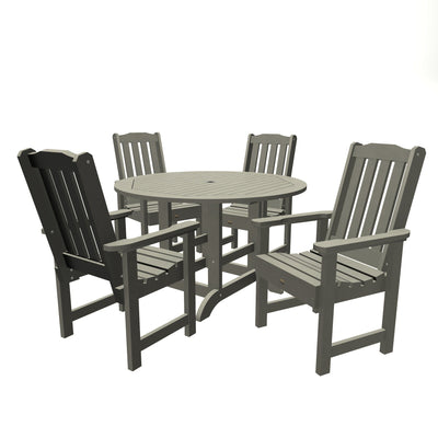 Lehigh 5pc 48in Round Dining Set - Dining Height Dining Highwood USA Harbor Gray 