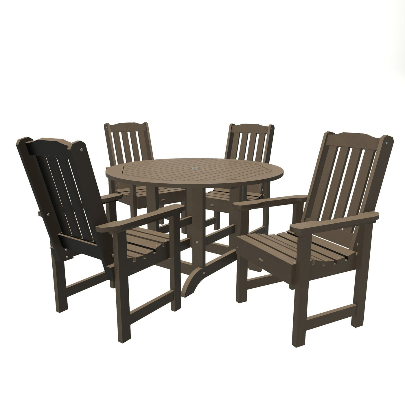 Lehigh 5pc 48in Round Dining Set - Dining Height Dining Highwood USA Woodland Brown 