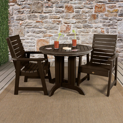 Weatherly 3pc 36in Round Dining Set - Dining Height Dining Highwood USA 