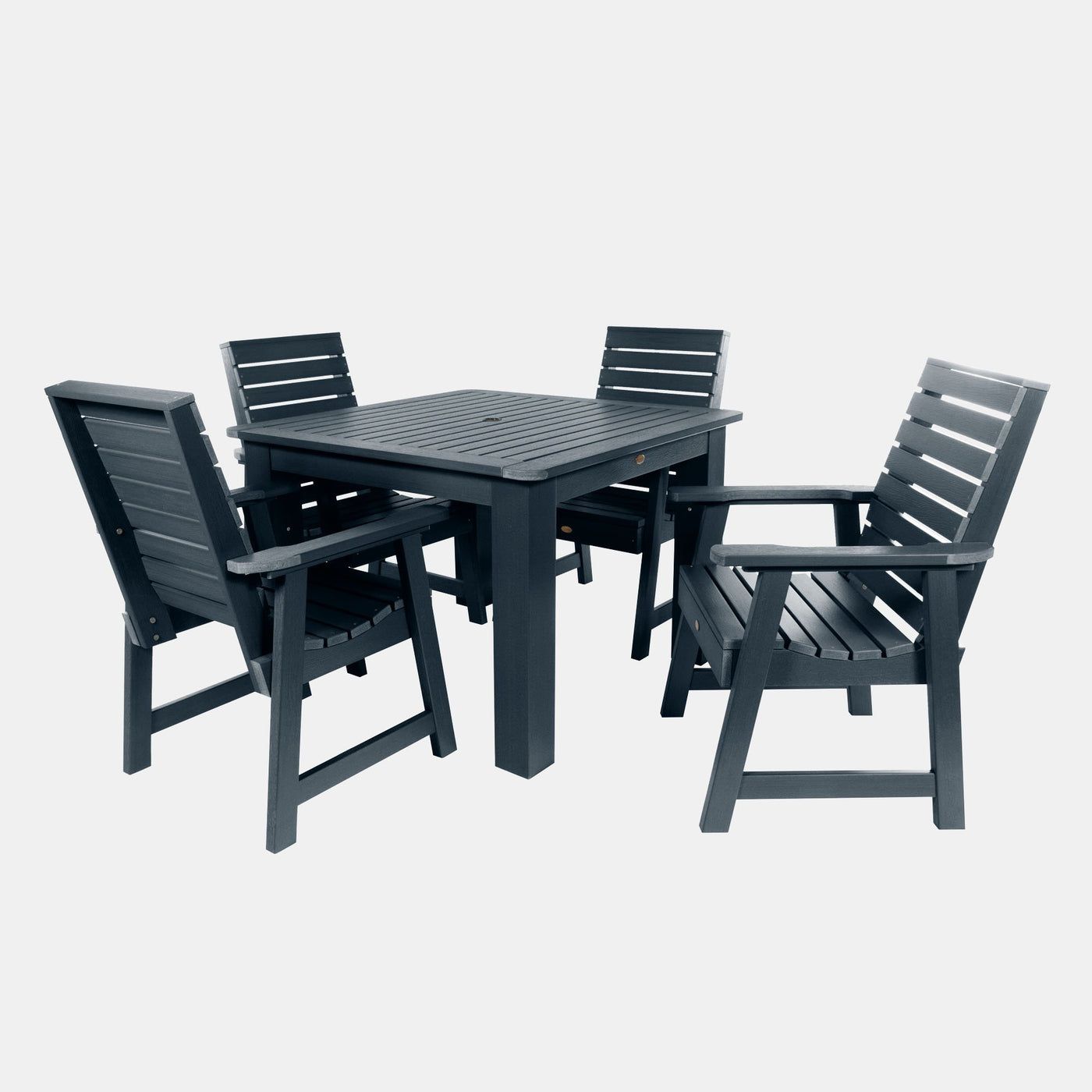 Weatherly 5pc Square Dining Set 42in x 42in - Dining Height Dining Highwood USA Federal Blue 