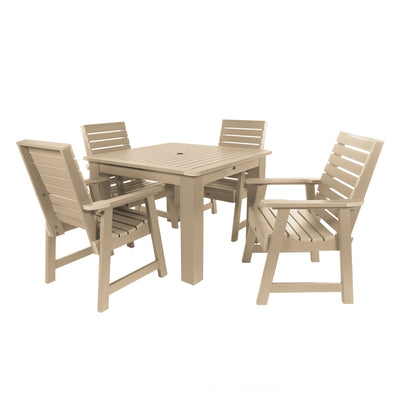 Weatherly 5pc Square Dining Set 42in x 42in - Dining Height Dining Highwood USA Tuscan Taupe 