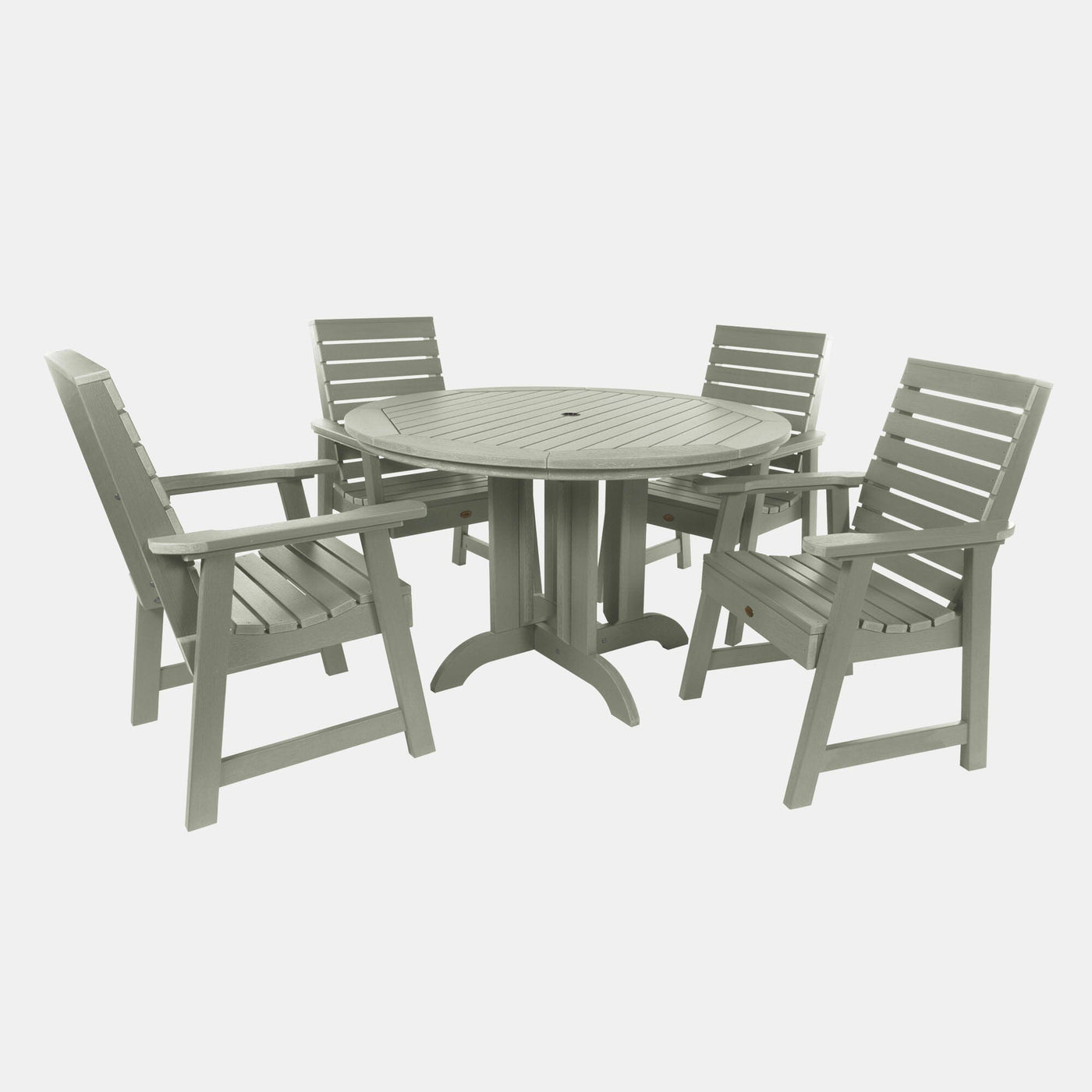 Weatherly 5pc 48in Round Dining Set - Dining Height Dining Highwood USA Eucalyptus 