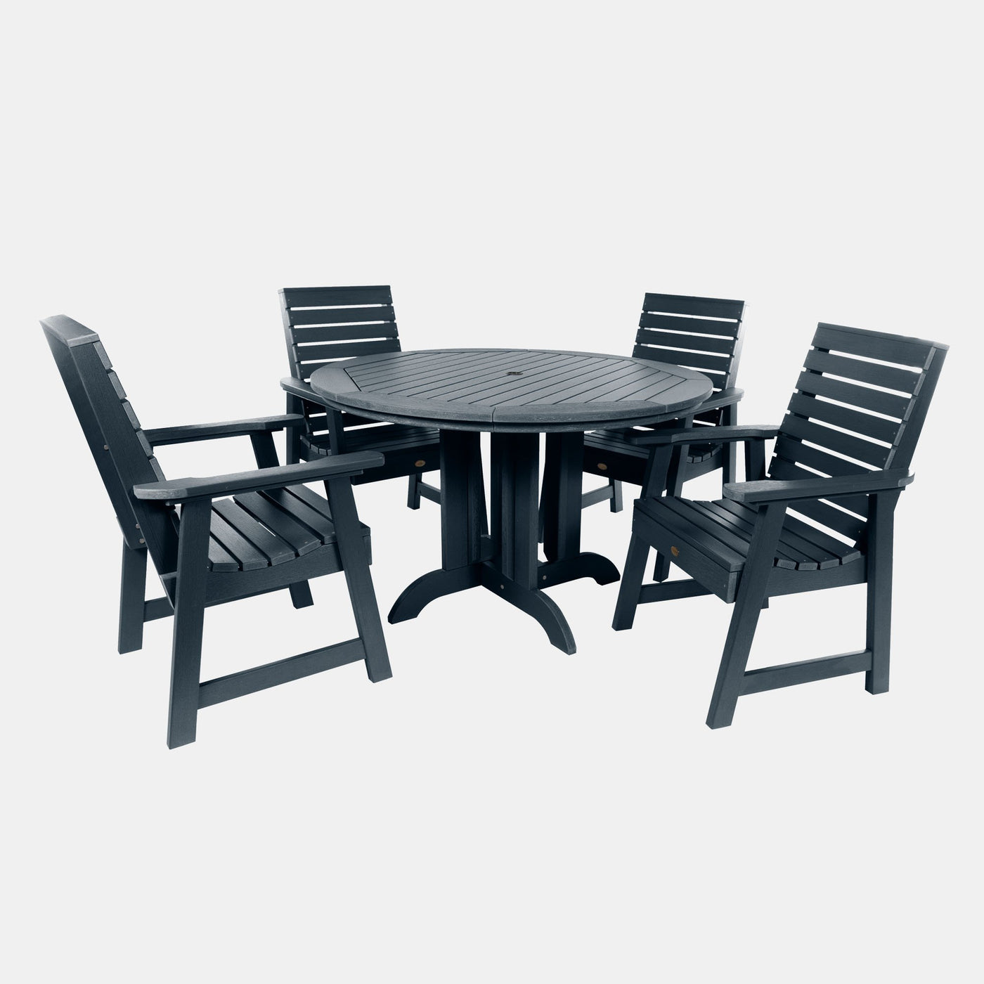 Weatherly 5pc 48in Round Dining Set - Dining Height Dining Highwood USA Federal Blue 