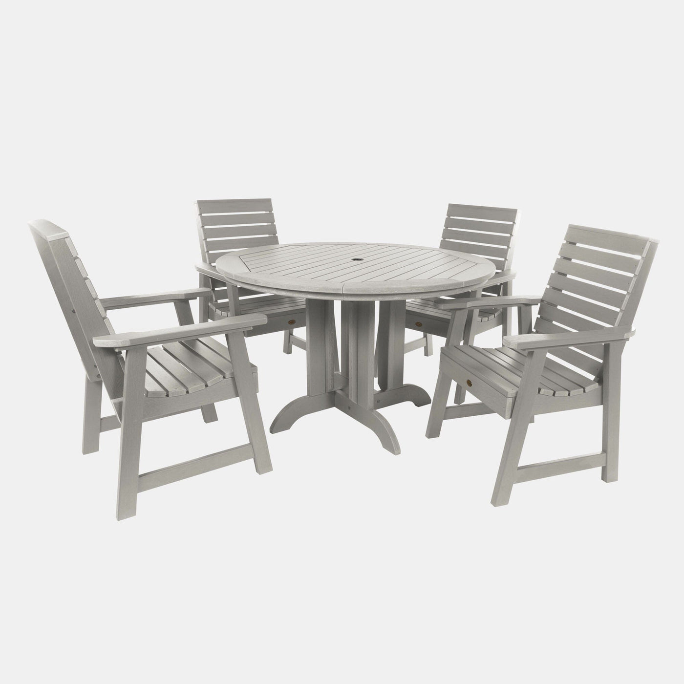 Weatherly 5pc 48in Round Dining Set - Dining Height Dining Highwood USA Harbor Gray 