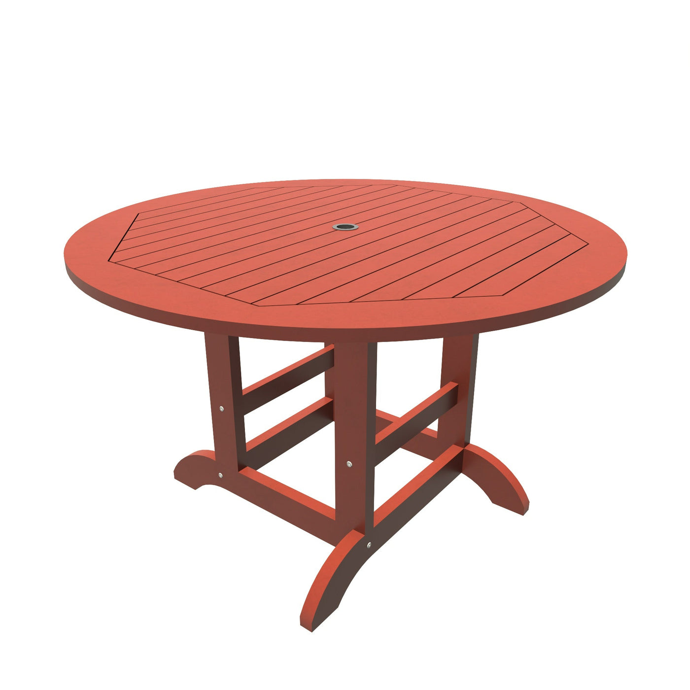 Round 48in Diameter Dining Table - Dining Height Dining Highwood USA Rustic Red 