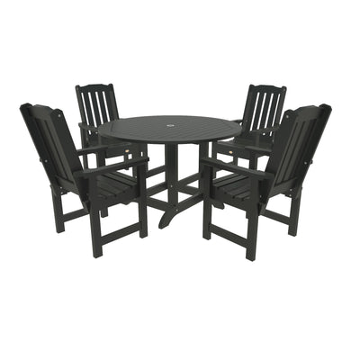 Lehigh 5pc 48in Round Dining Set - Dining Height Dining Highwood USA Black 