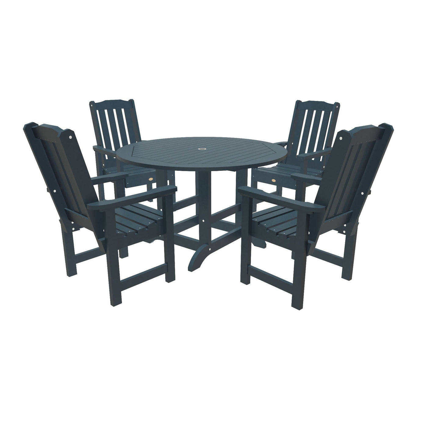 Lehigh 5pc 48in Round Dining Set - Dining Height Dining Highwood USA Federal Blue 