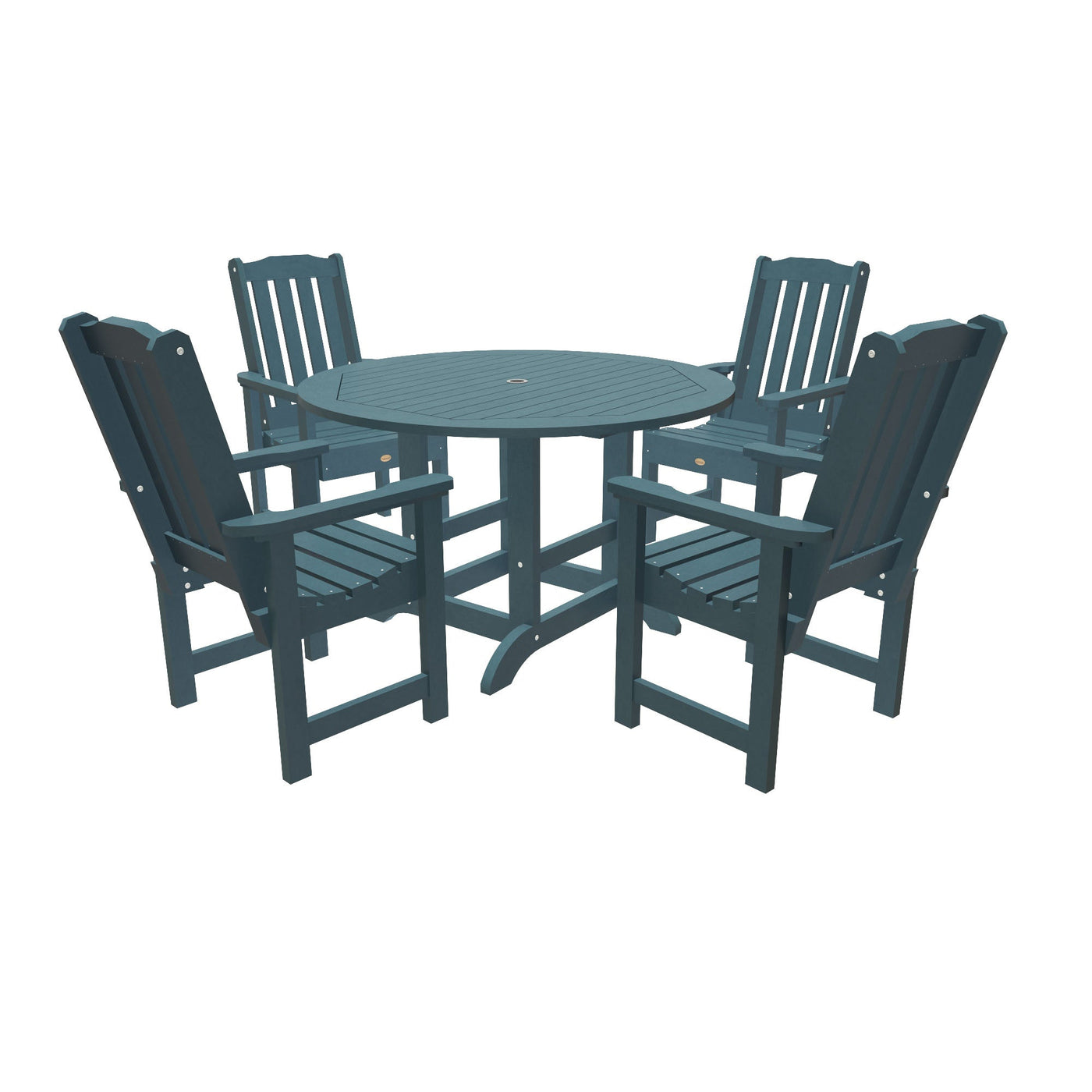Lehigh 5pc 48in Round Dining Set - Dining Height Dining Highwood USA Nantucket Blue 