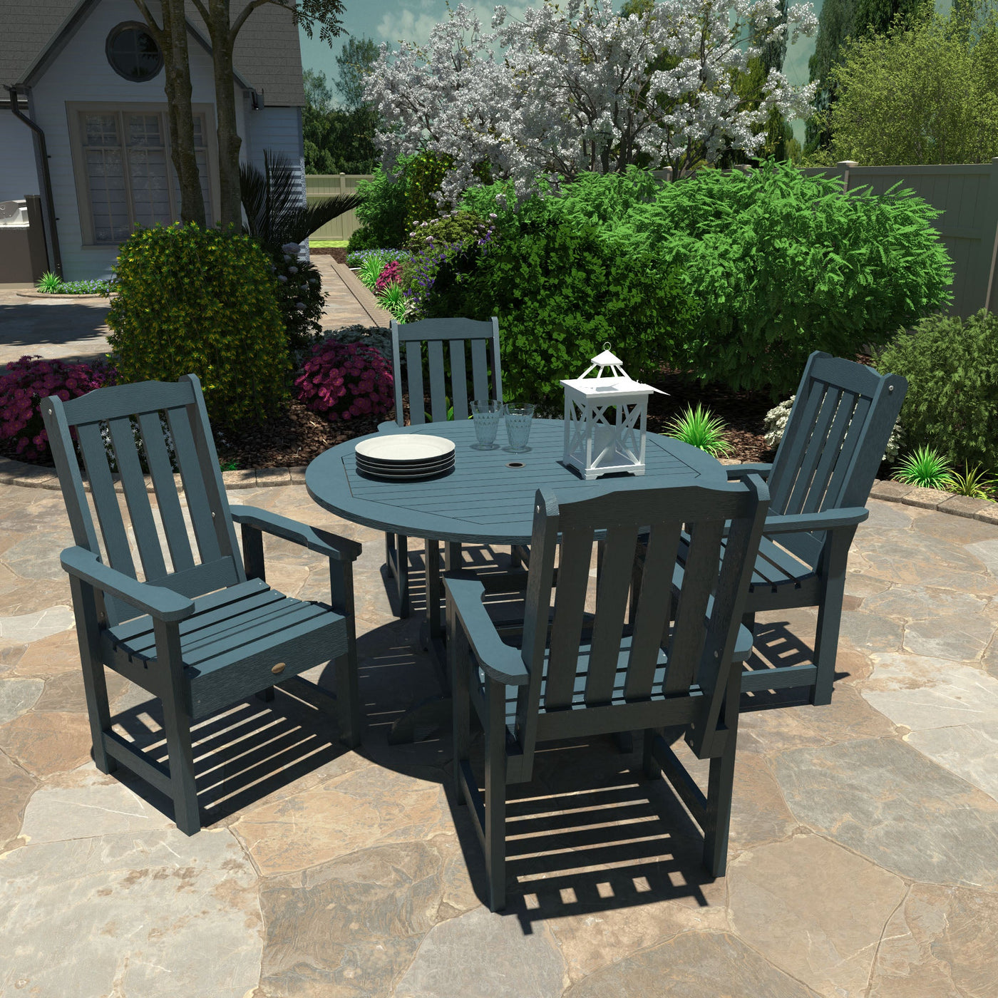 Lehigh 5pc 48in Round Dining Set - Dining Height Dining Highwood USA 