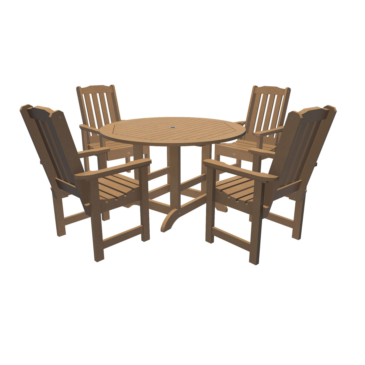 Lehigh 5pc 48in Round Dining Set - Dining Height Dining Highwood USA Toffee 