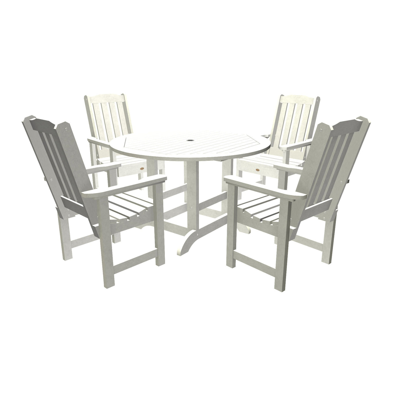 Lehigh 5pc 48in Round Dining Set - Dining Height Dining Highwood USA White 