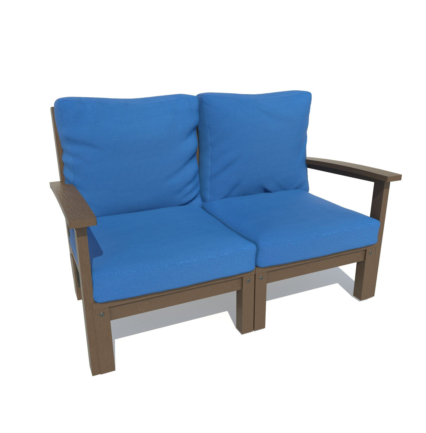Bespoke Deep Seating: Loveseat Deep Seating Highwood USA Cobalt Blue / Weathered Acorn 