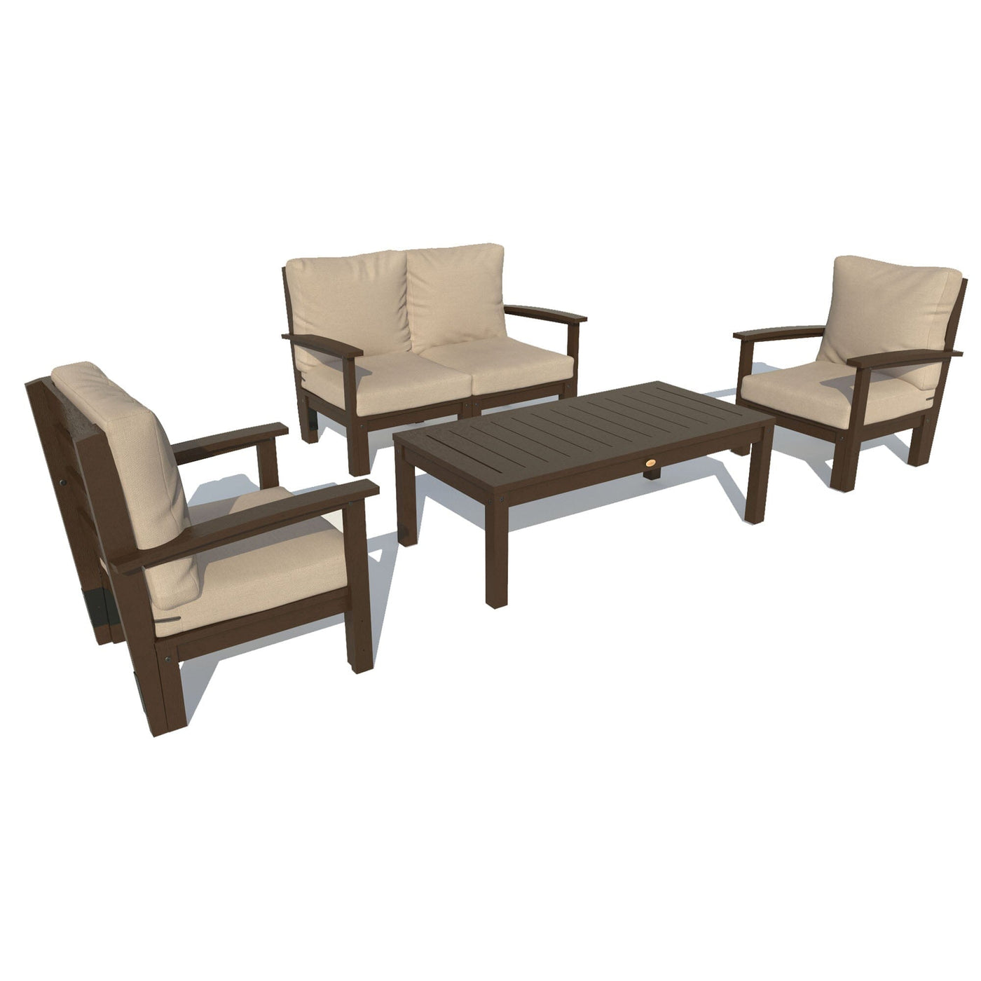 Bespoke Deep Seating: Loveseat, 2 Chair Set, and Conversation Table Deep Seating Highwood USA Driftwood Weathered Acorn 