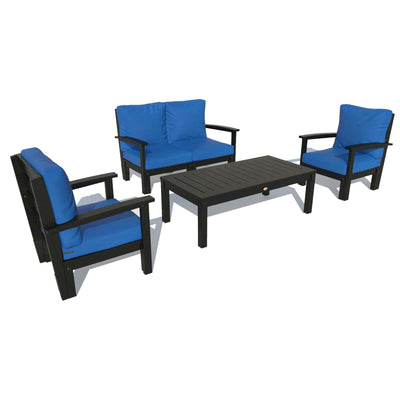 Bespoke Deep Seating: Loveseat, 2 Chair Set, and Conversation Table Deep Seating Highwood USA Cobalt Blue Black 