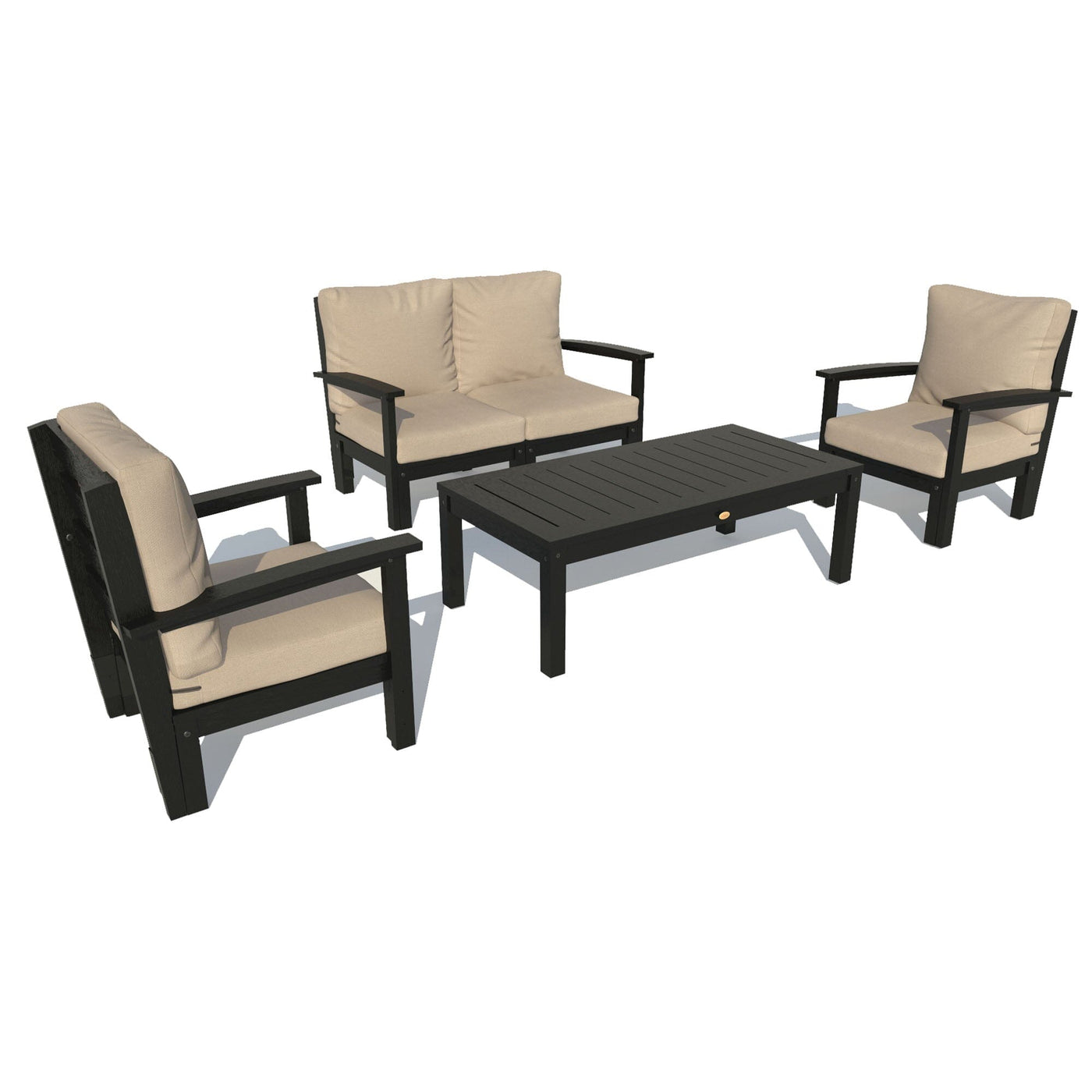 Bespoke Deep Seating: Loveseat, 2 Chair Set, and Conversation Table Deep Seating Highwood USA Driftwood Black 