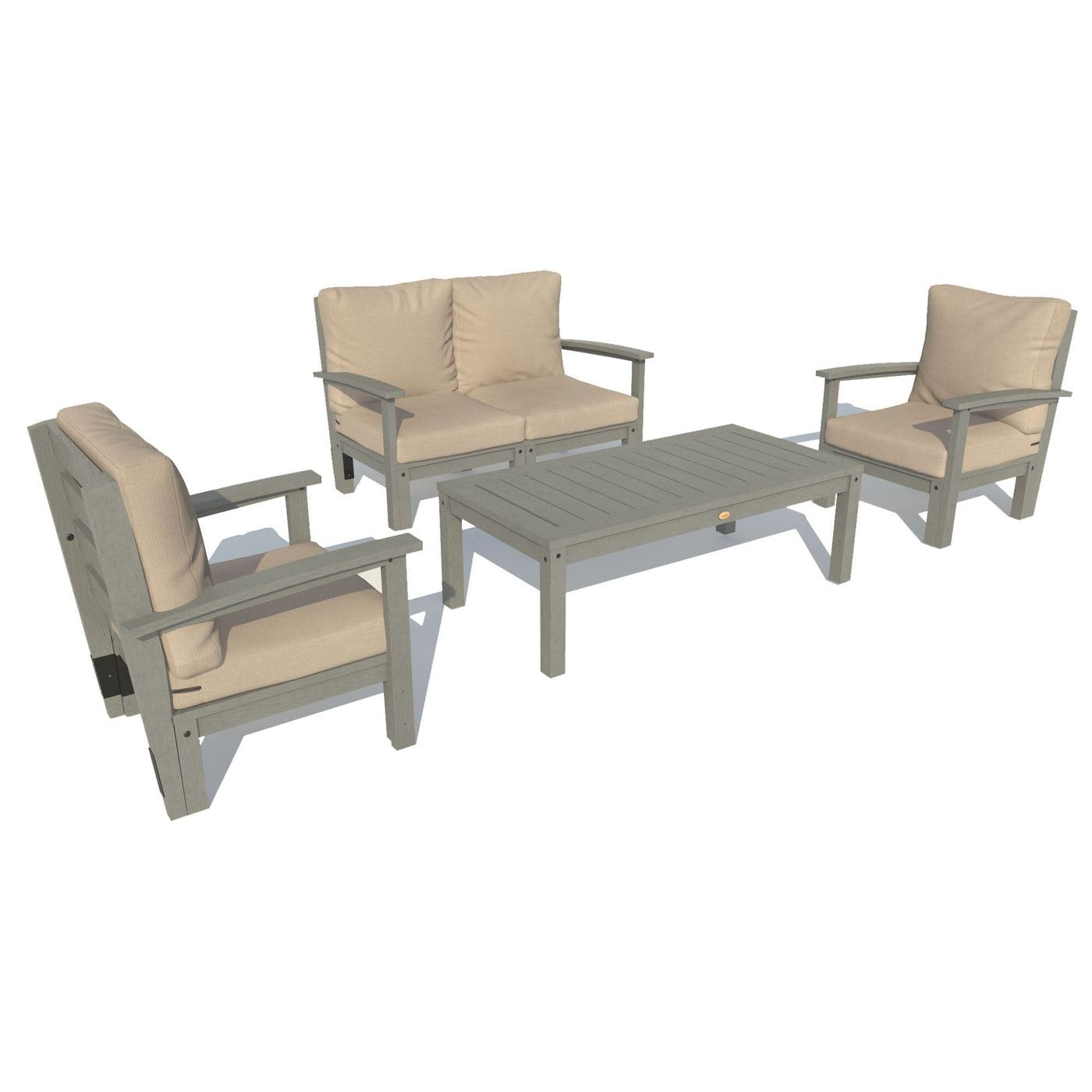 Bespoke Deep Seating: Loveseat, 2 Chair Set, and Conversation Table Deep Seating Highwood USA Driftwood Coastal Teak 