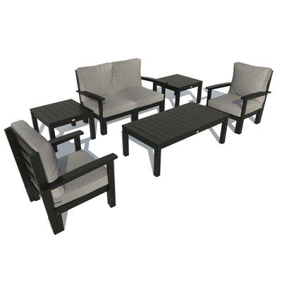 Bespoke Deep Seating: Loveseat, Set of 2 Chairs, Conversation Table, and 2 Side Tables Deep Seating Highwood USA Stone Gray Black 