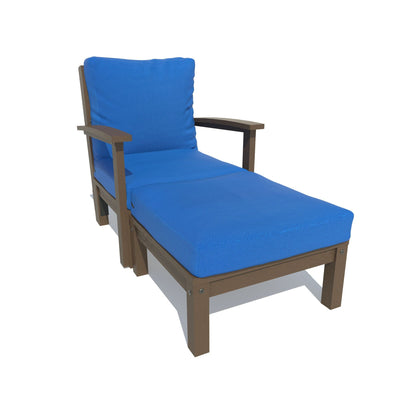Bespoke Deep Seating: Chaise Deep Seating Highwood USA Cobalt Blue Weathered Acorn 