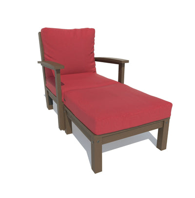 Bespoke Deep Seating: Chaise Deep Seating Highwood USA Firecracker Red Weathered Acorn 