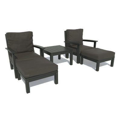 Bespoke Deep Seating: Chaise Set with Side Table Deep Seating Highwood USA Jet Black Black 