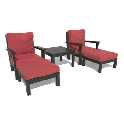 Bespoke Deep Seating: Chaise Set with Side Table Deep Seating Highwood USA Firecracker Red Black 