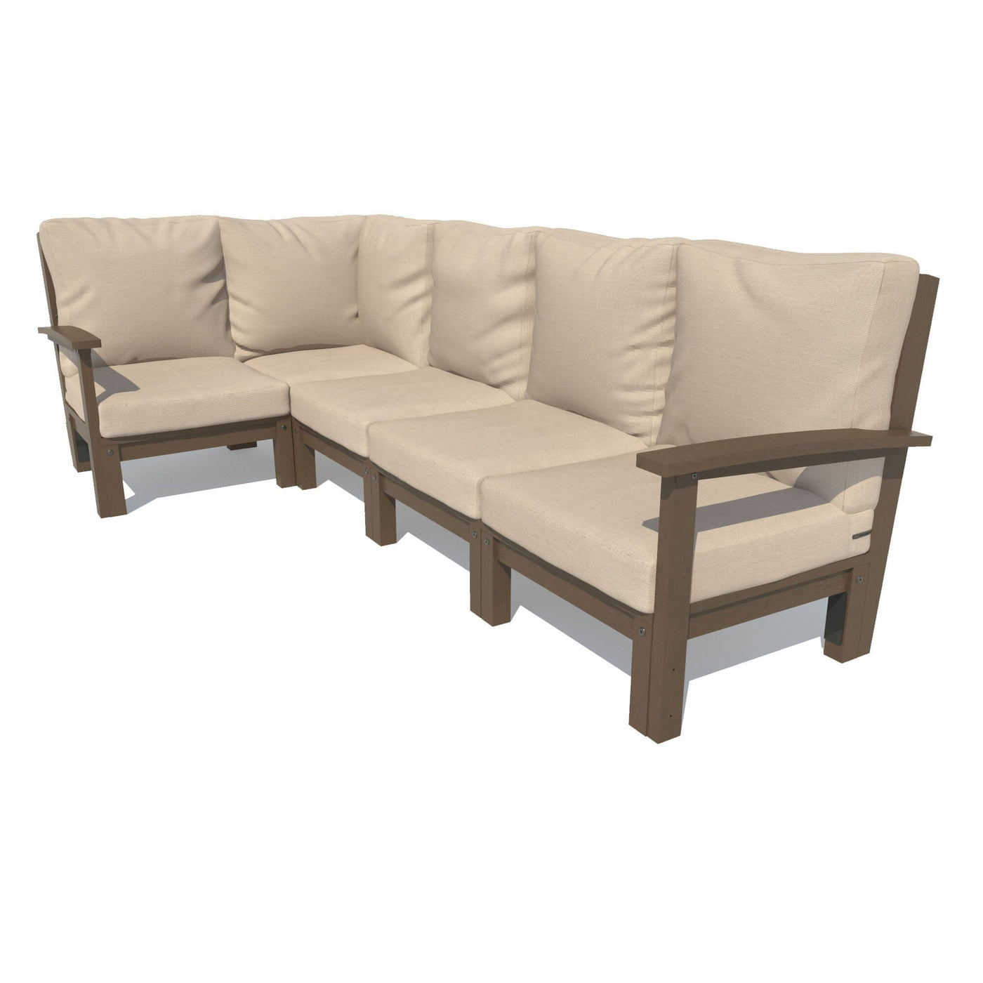 Bespoke Deep Seating: 5 Piece Sectional Set Deep Seating Highwood USA Driftwood Weathered Acorn 