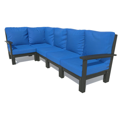 Bespoke Deep Seating: 5 Piece Sectional Set Deep Seating Highwood USA Cobalt Blue Black 