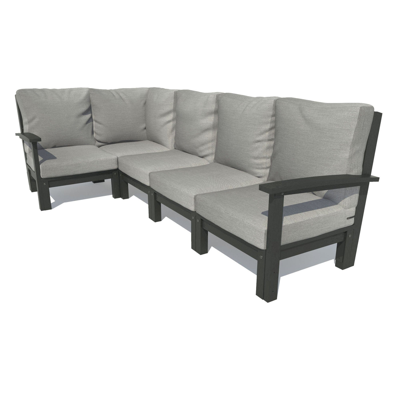 Bespoke Deep Seating: 5 Piece Sectional Set Deep Seating Highwood USA Stone Gray Black 