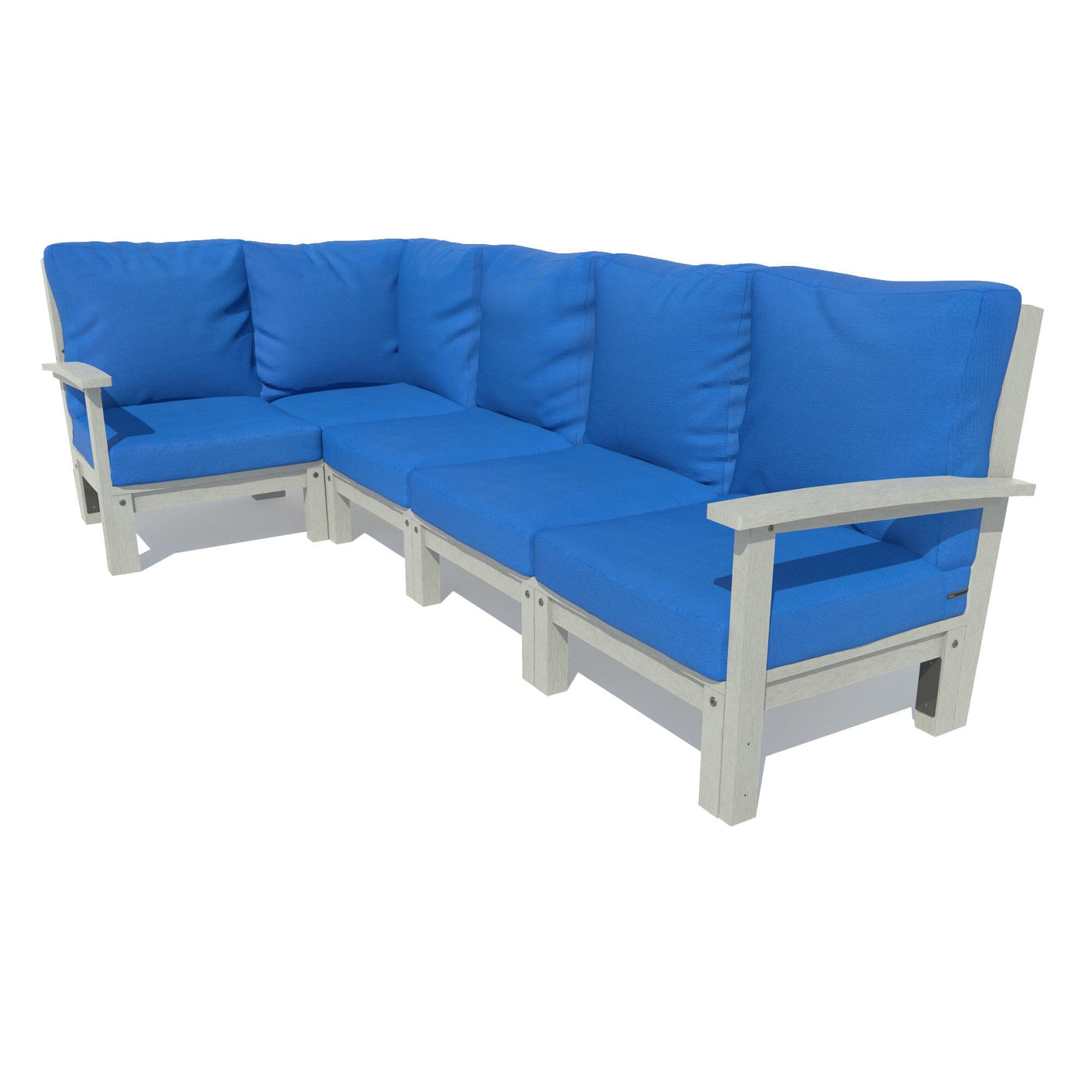 Bespoke Deep Seating: 5 Piece Sectional Set Deep Seating Highwood USA Cobalt Blue Coastal Teak 