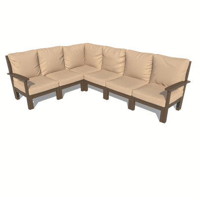 Bespoke Deep Seating: 6 Piece Sectional Sofa Set Deep Seating Highwood USA Dune Weathered Acorn 