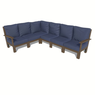 Bespoke Deep Seating: 6 Piece Sectional Sofa Set Deep Seating Highwood USA Navy Weathered Acorn 