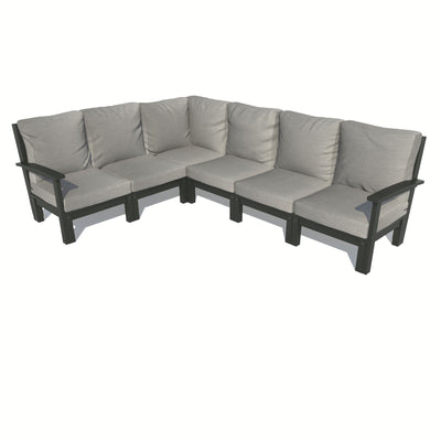 Bespoke Deep Seating: 6 Piece Sectional Sofa Set Deep Seating Highwood USA Stone Gray Black 