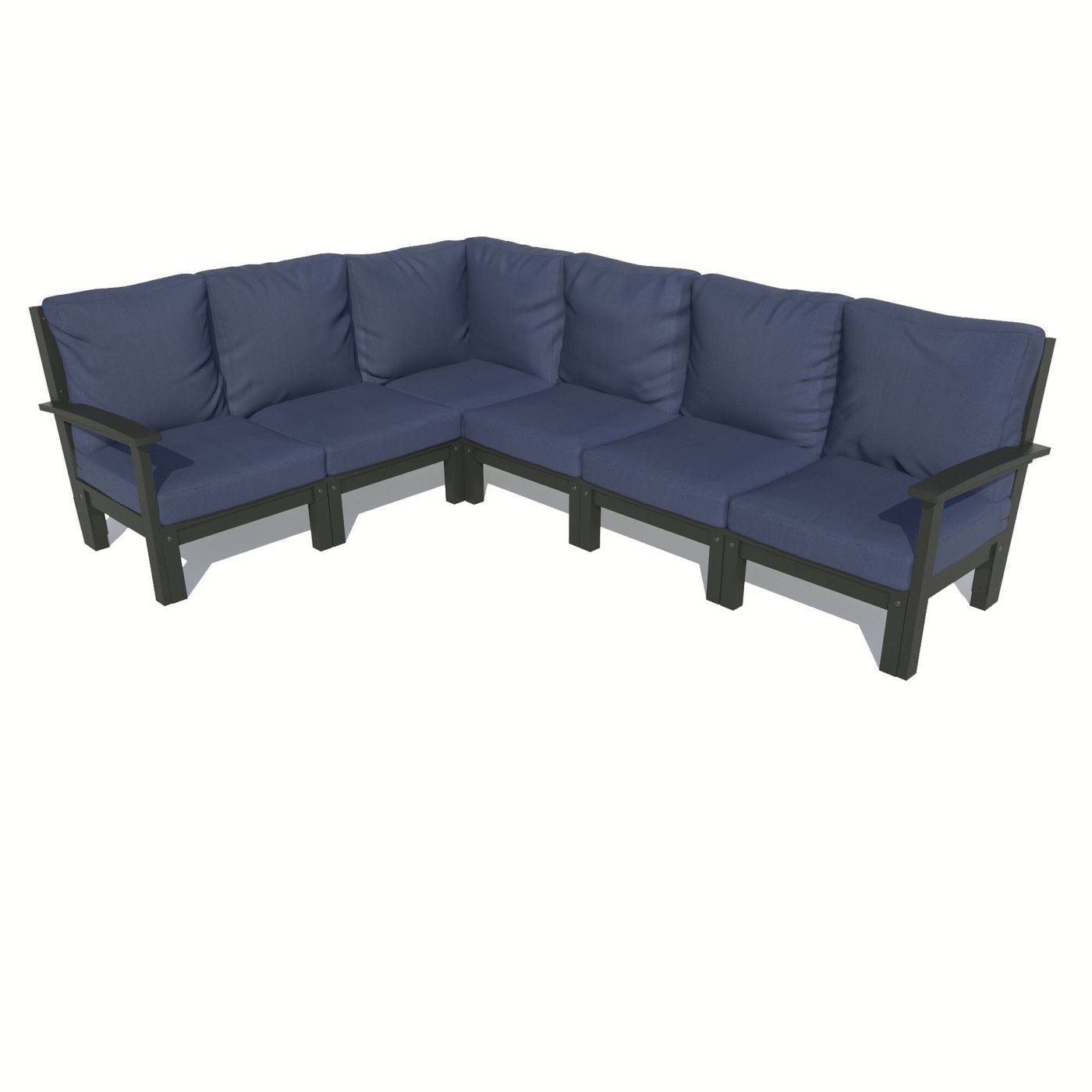 Bespoke Deep Seating: 6 Piece Sectional Sofa Set Deep Seating Highwood USA Navy Black 